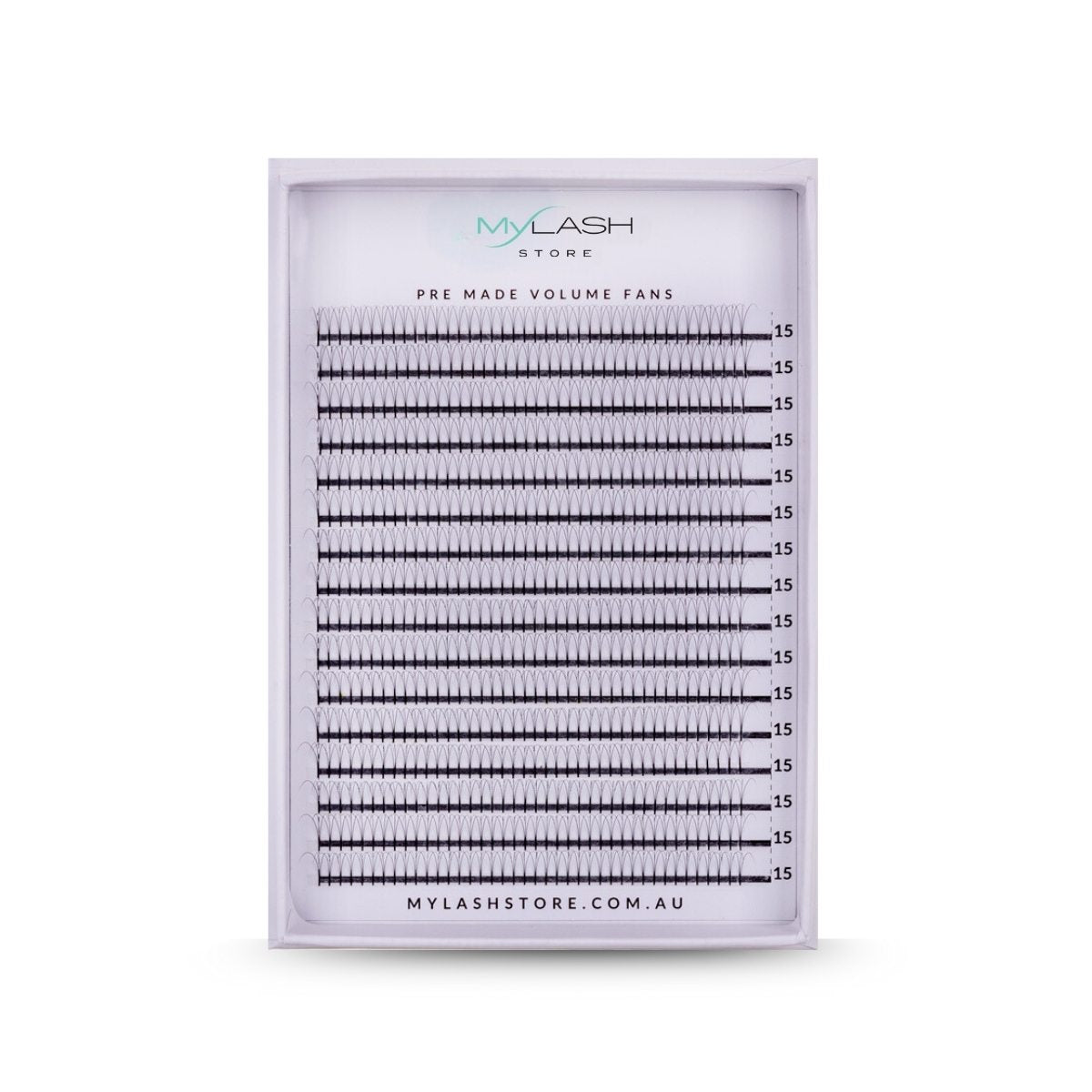 3D Long Stem Premade Fan Lash Tray Open