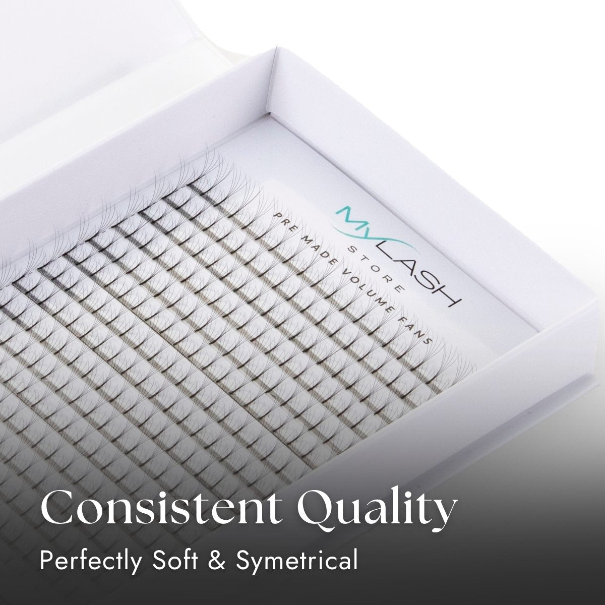 5D Long Stem Premade Fans Close Up