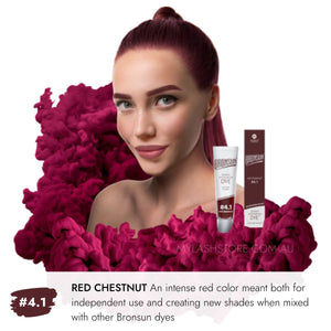 Bronsun Lash & Brow Gel Dye #4.1 Red Chestnut - Model