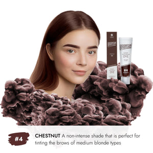 Bronsun Lash & Brow Gel Dye #4 Chestnut - Model