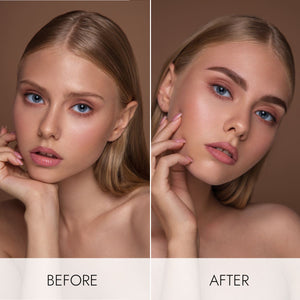 Bronsun Lash & Brow Gel Dye #5 Light Brown - Before & After
