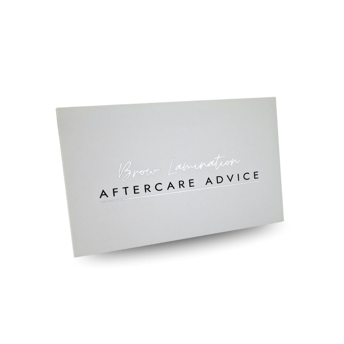 Brow Lamination Aftercare Advice Card