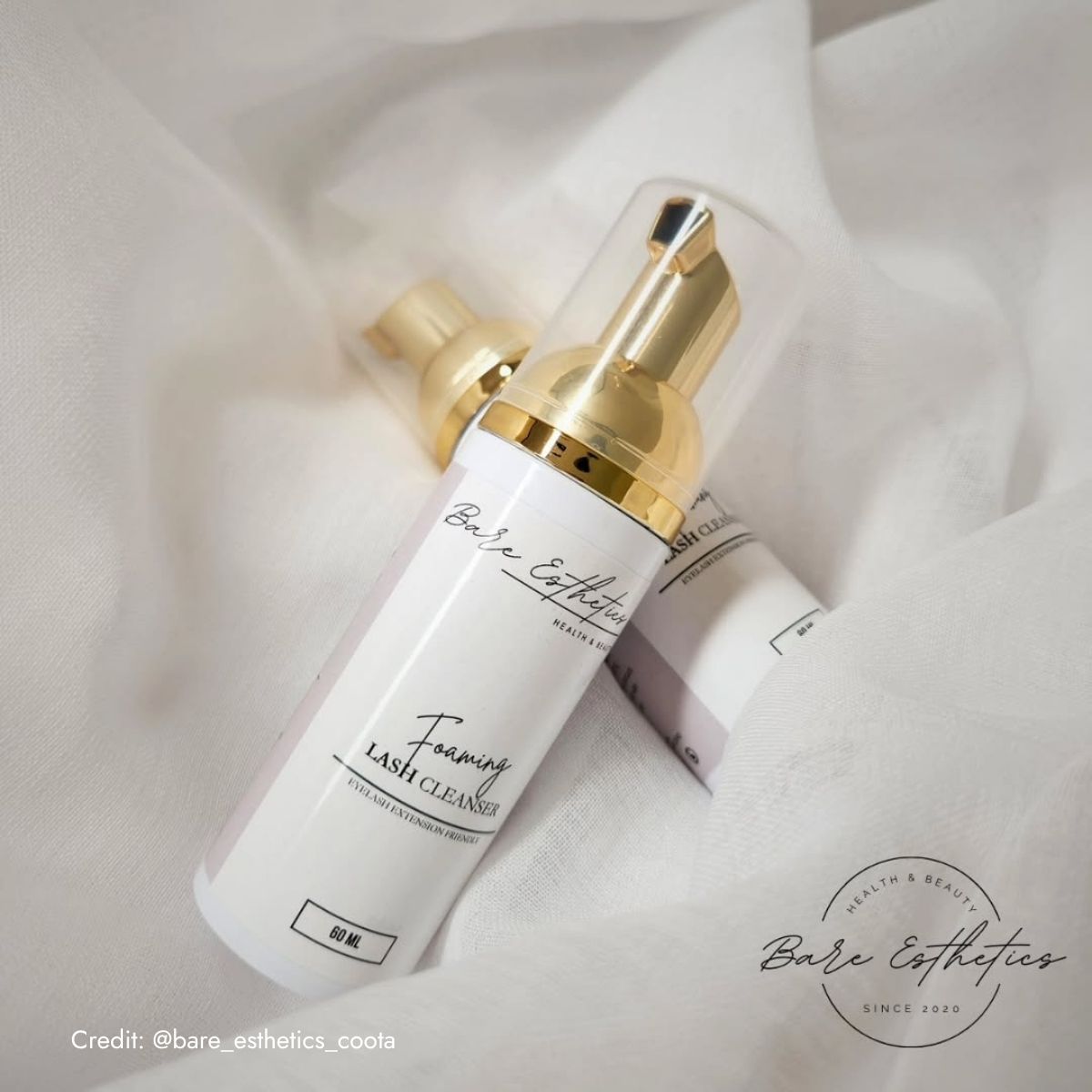 Foaming lash cleanser with custom logo