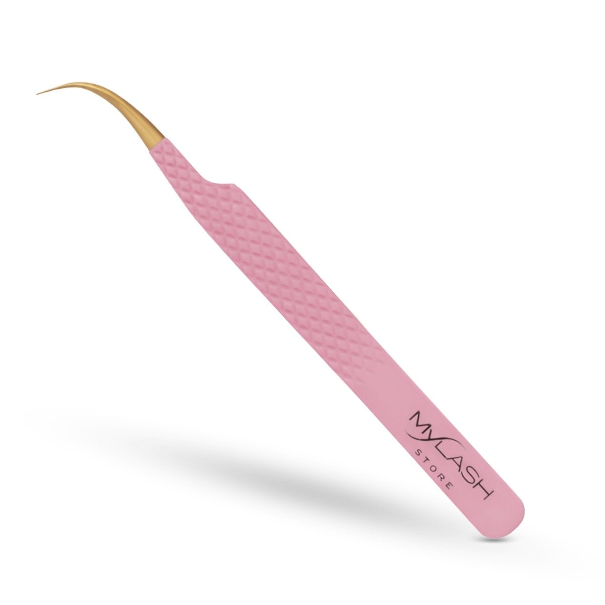 Fibre Tip Curved Tweezers for Eyelash Extensions in Pink