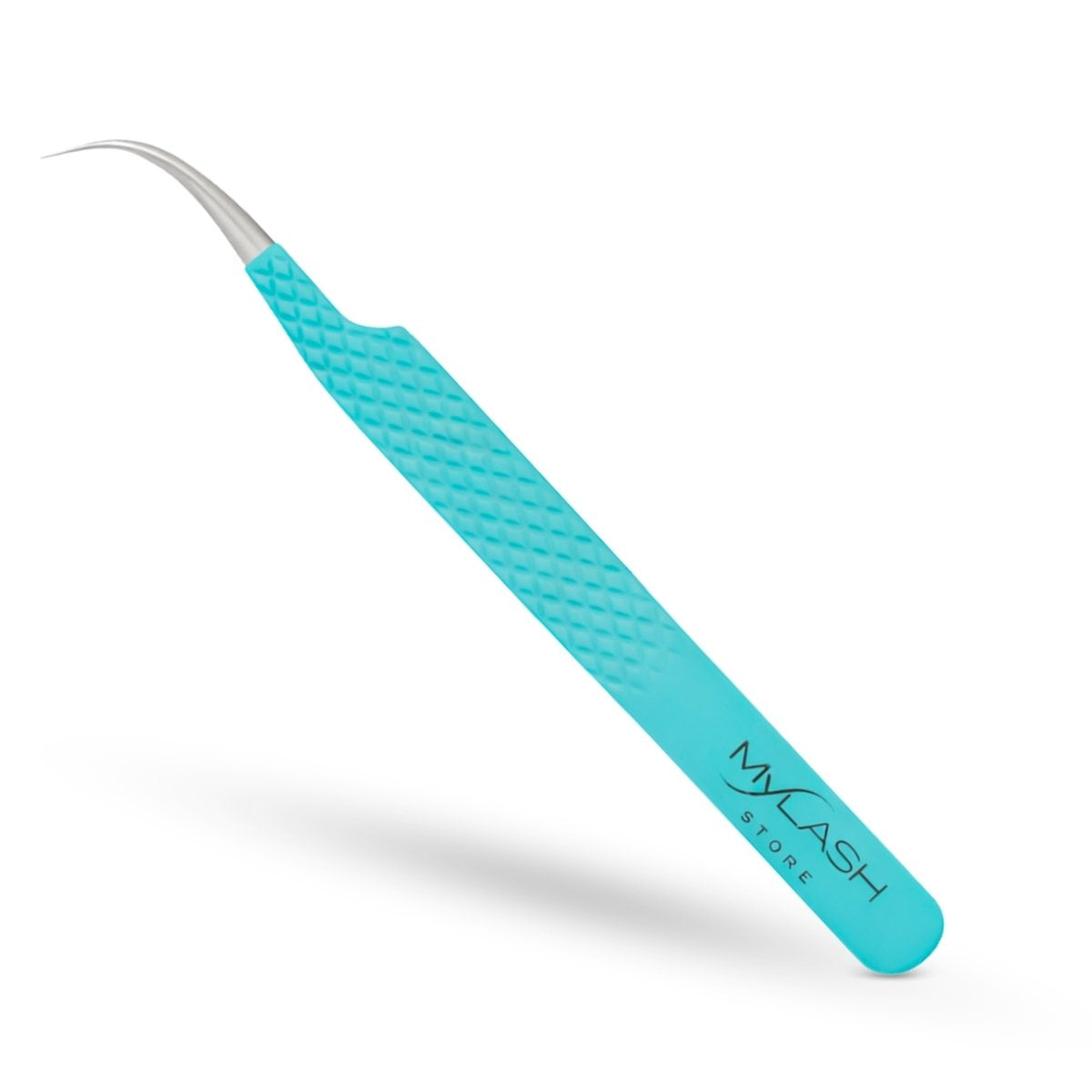 Fibre Tip Curved Tweezers for Eyelash Extensions in Teal