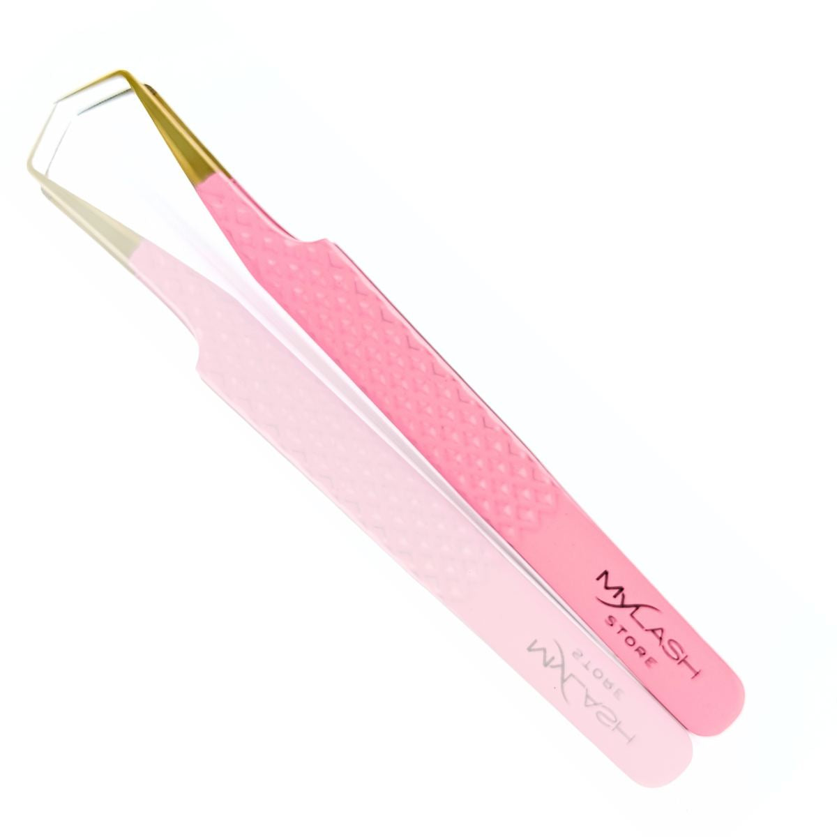 Pink Fibre Tip Lash Tweezer - Slim Boot