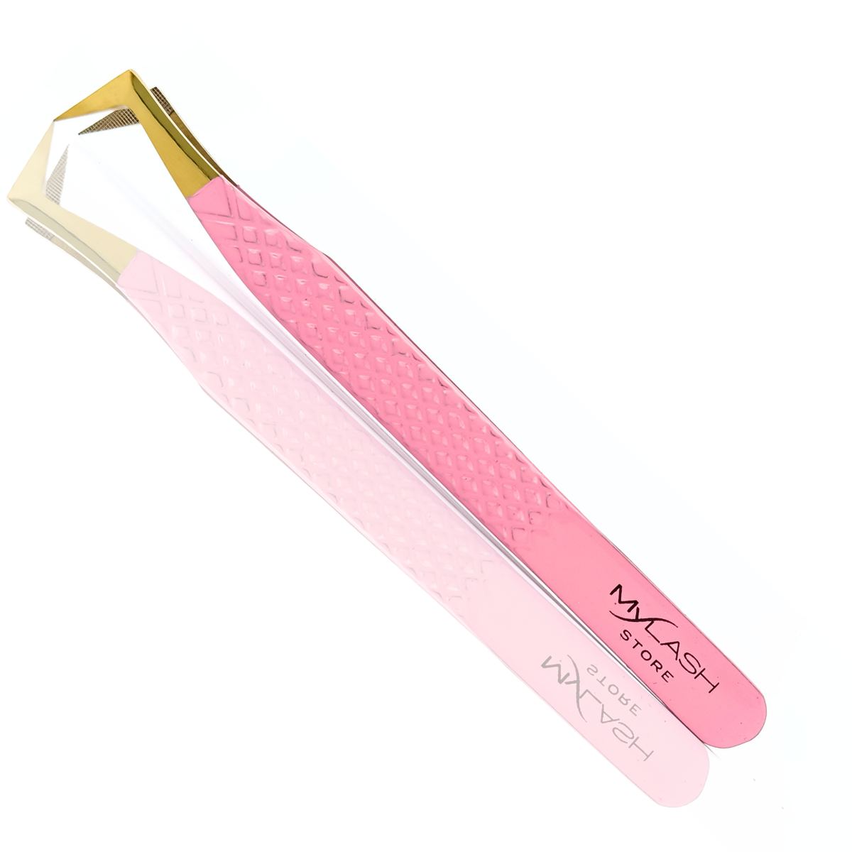 Pink Fibre Tip Lash Tweezers - Volume By My Lash Store