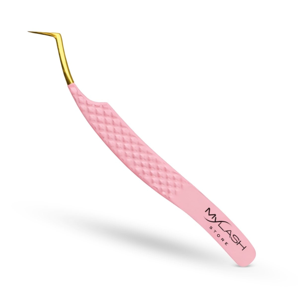 Fibre Tip Tweezers - Angled Boot - Pink