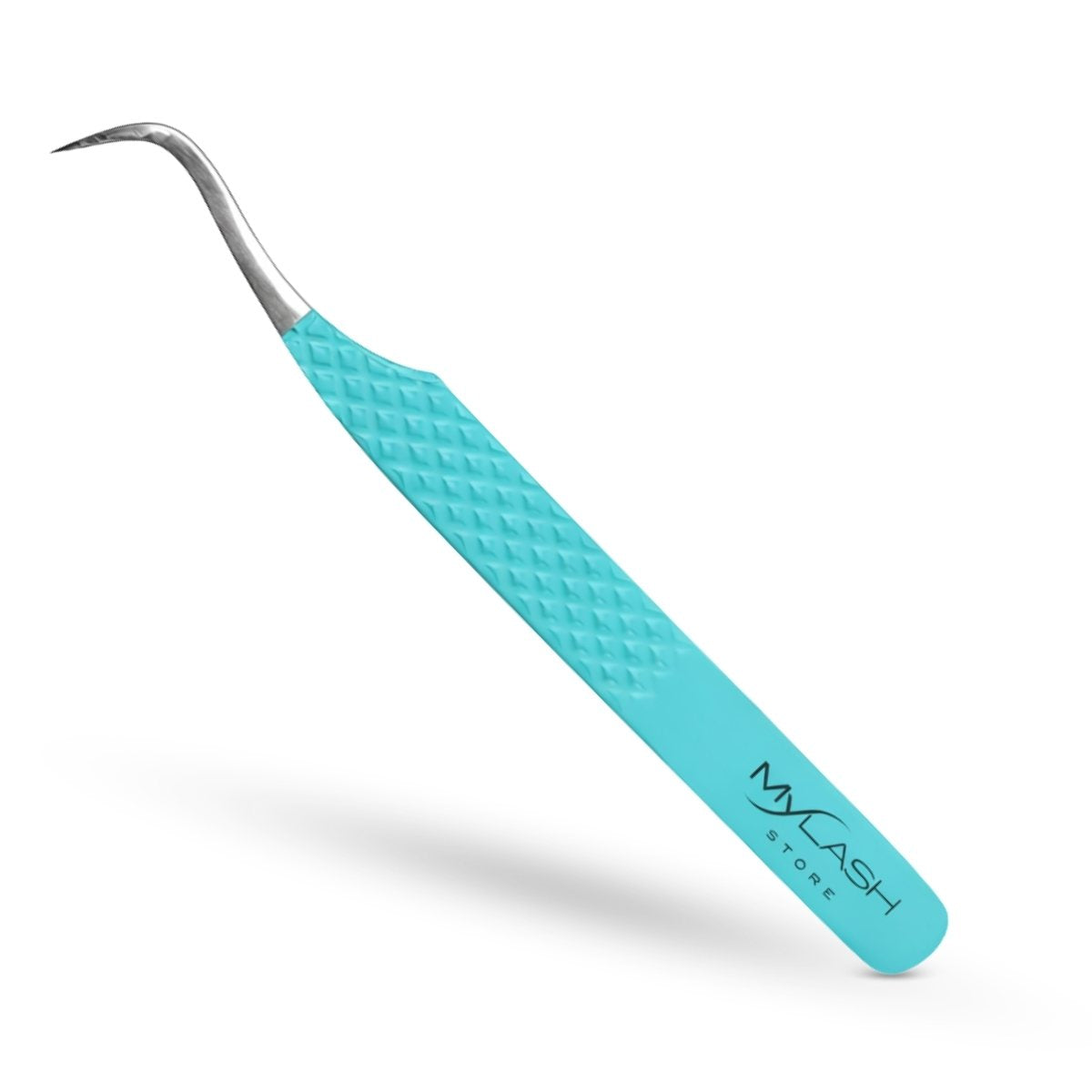 Fibre Tip Lash Tweezers - Hook Volume - Teal