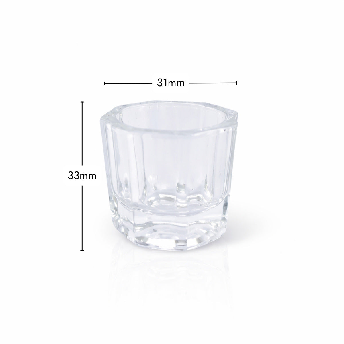Glass Dappen Dish for Tint Mixing Dimensions