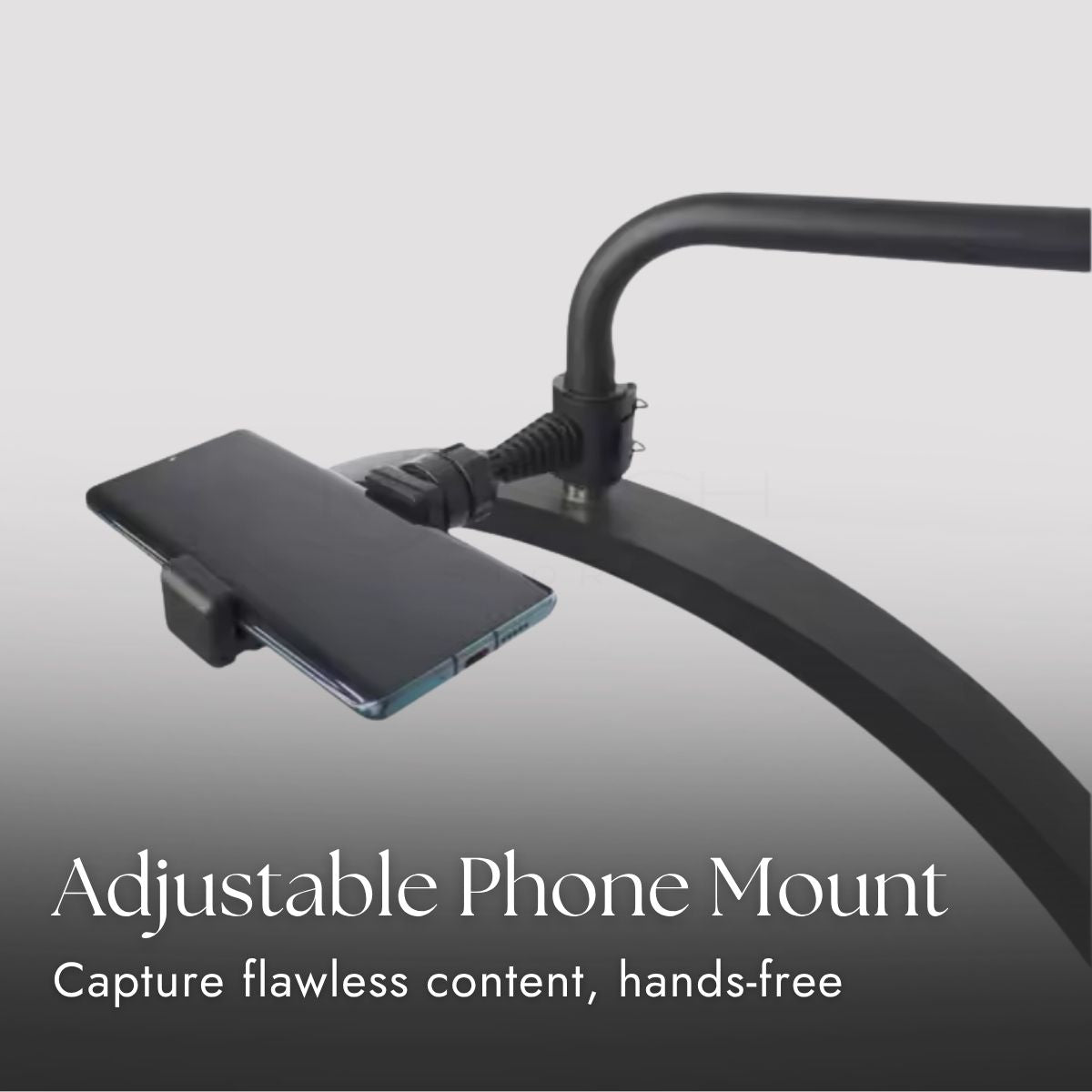 Half Moon LED Lash Light Adjustable Phone Mount