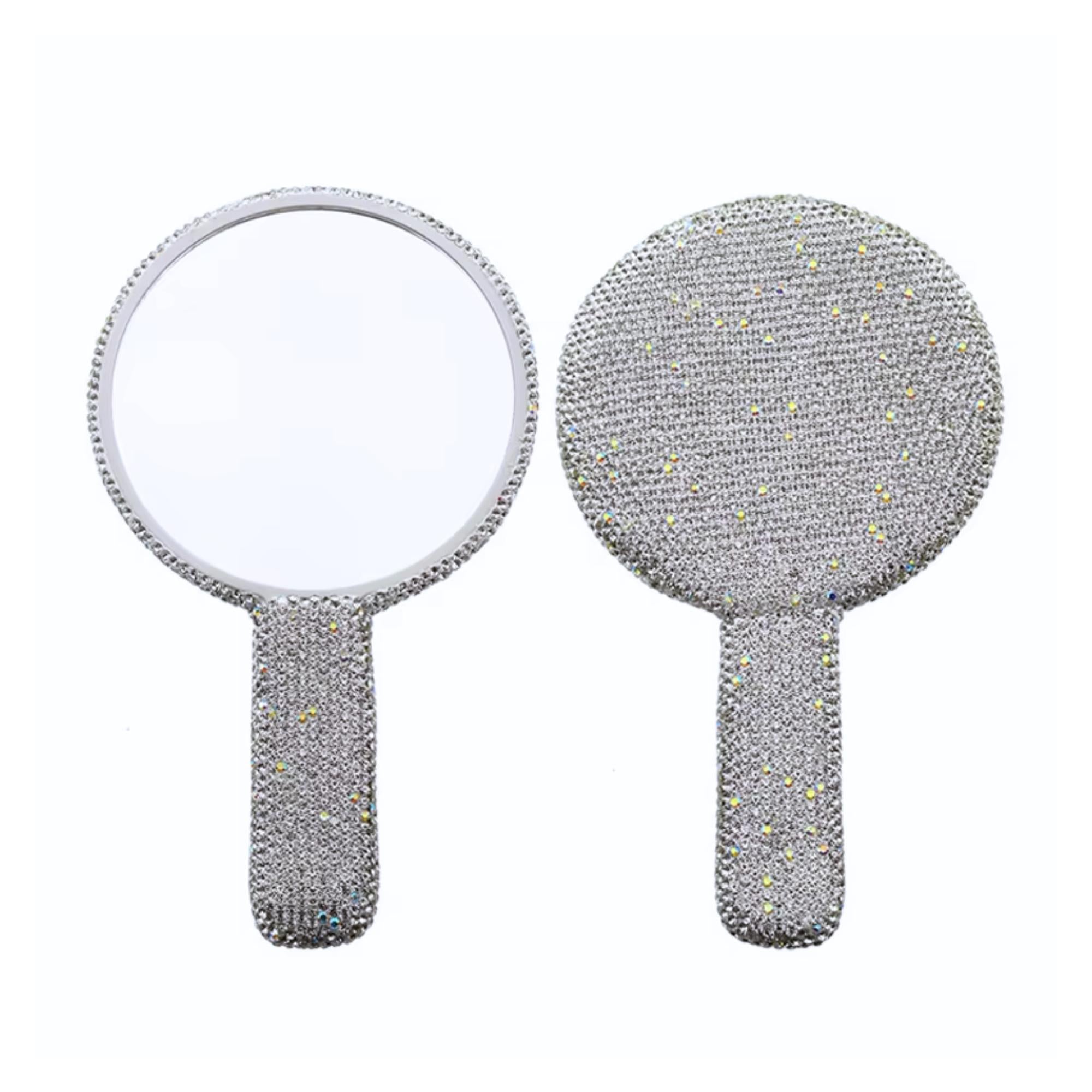 Handheld Mirror for Eyelash Extensions - Silver Round Lash Mirror