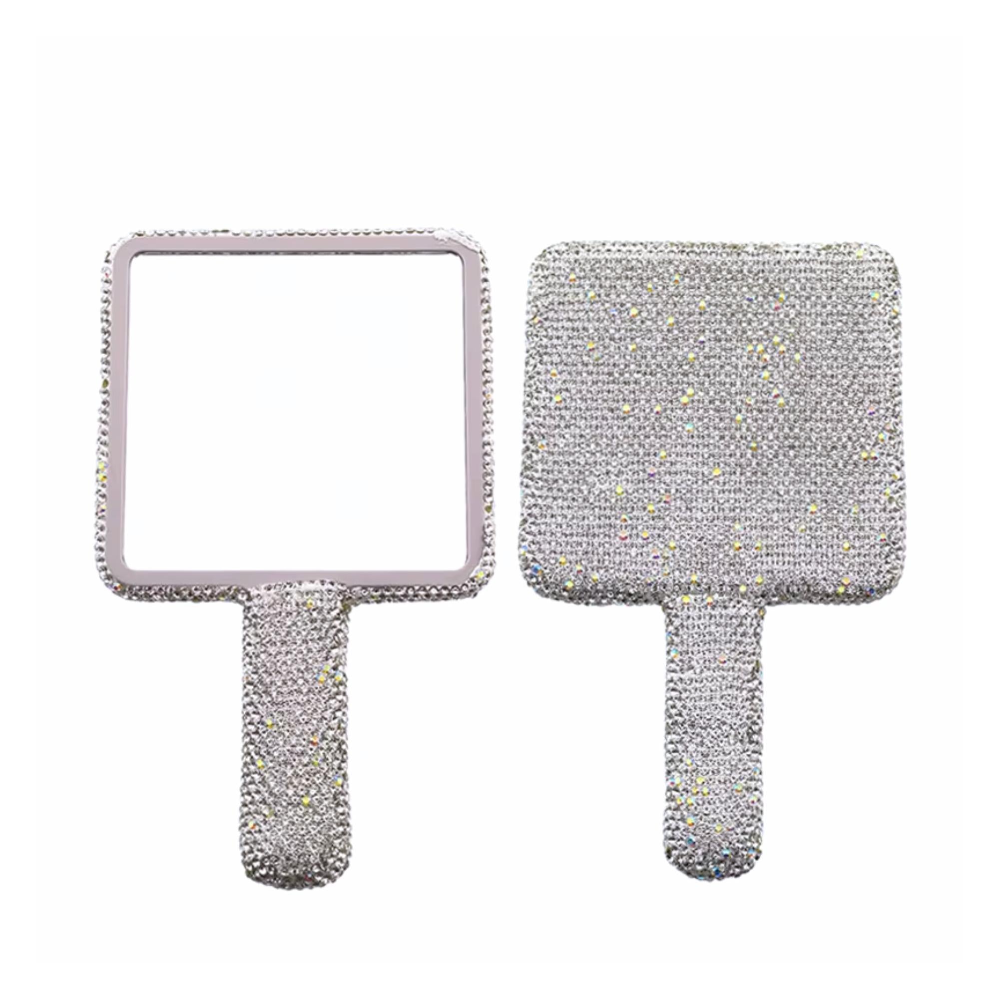 Handheld Mirror for Eyelash Extensions - Silver Square Lash Mirror
