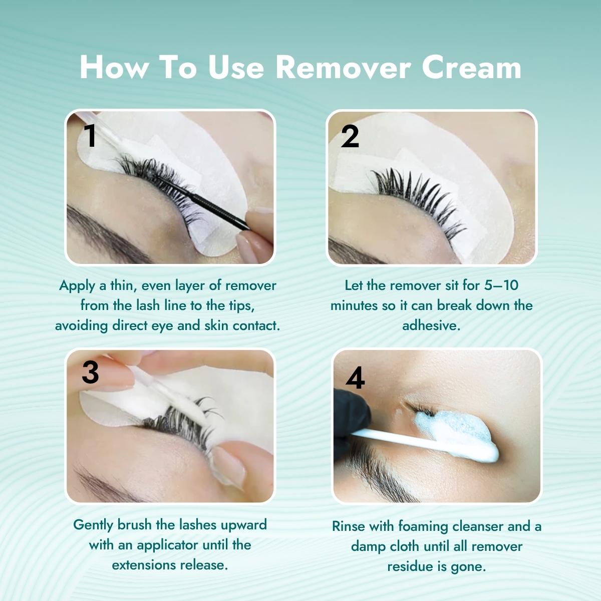 How to Use Adhesive Remover Cream for Eyelash Extensions