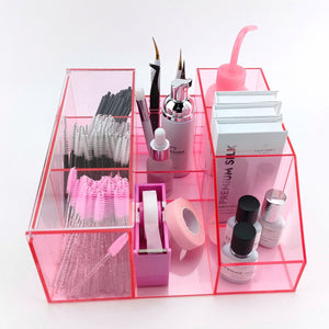 Lash Trolley Organiser - Pink With Products