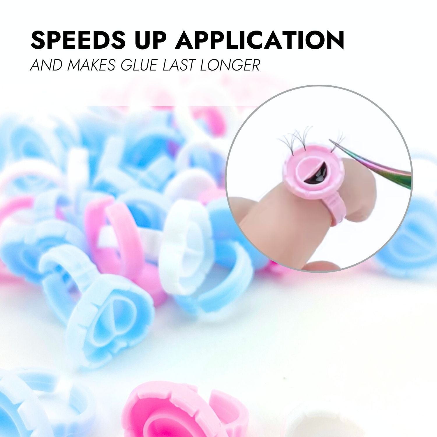 Lash Glue Ring Cups - Speeds up application