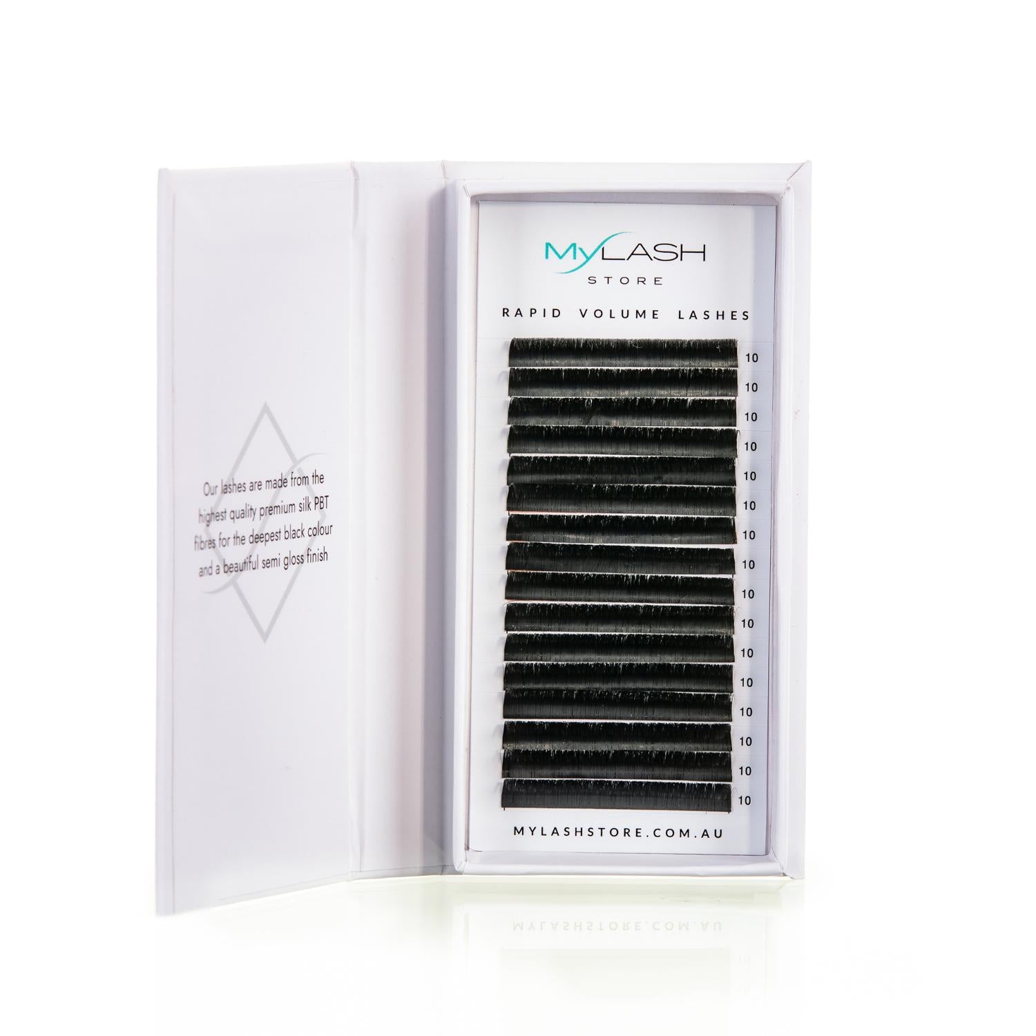 My Lash Store Rapid Volume Fans Close Up - C Curl