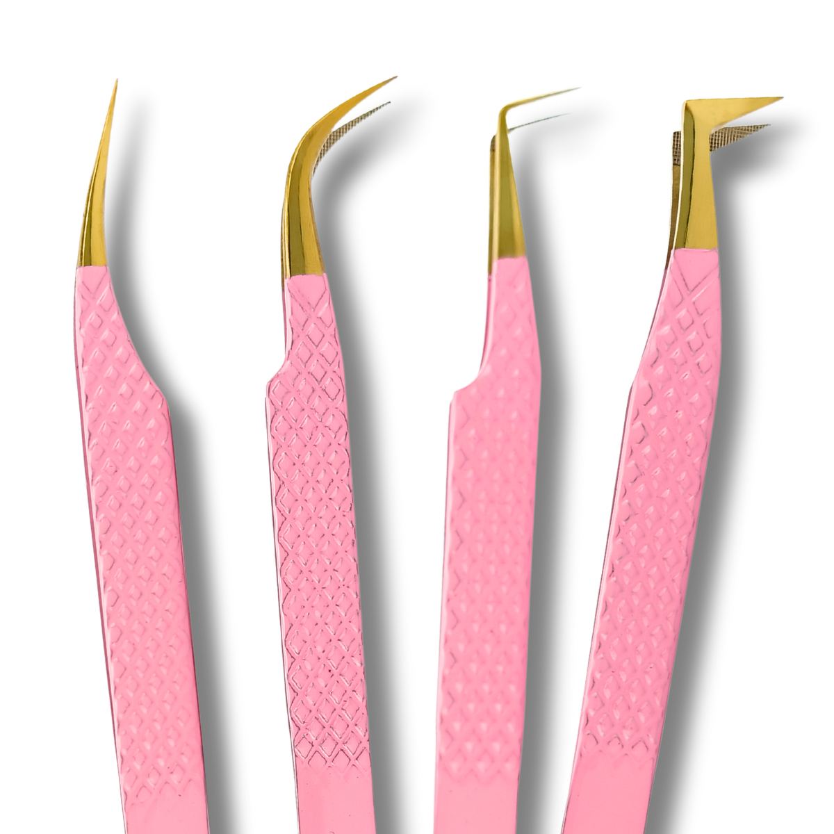 Pink Fibre Tip Lash Tweezer Bundle By My Lash Store
