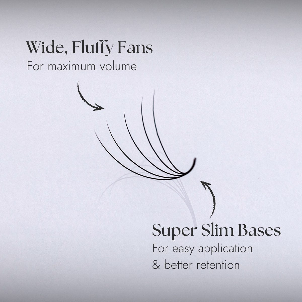 Wide Fluffy Fans & Slim Bases Diagram
