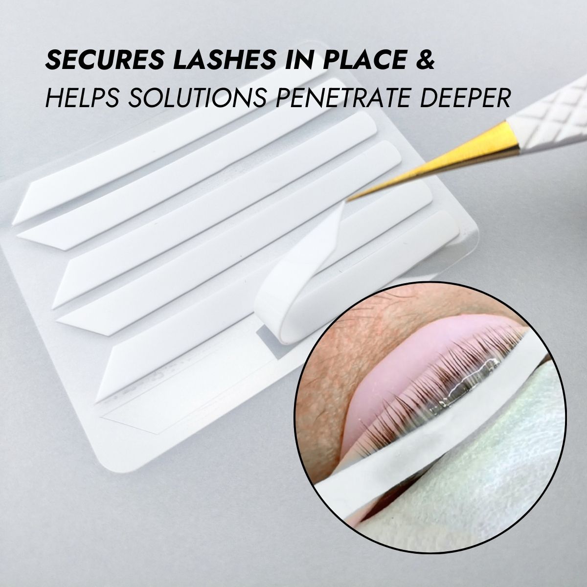 Reusable Silicone Lash Lift Covers Close Up