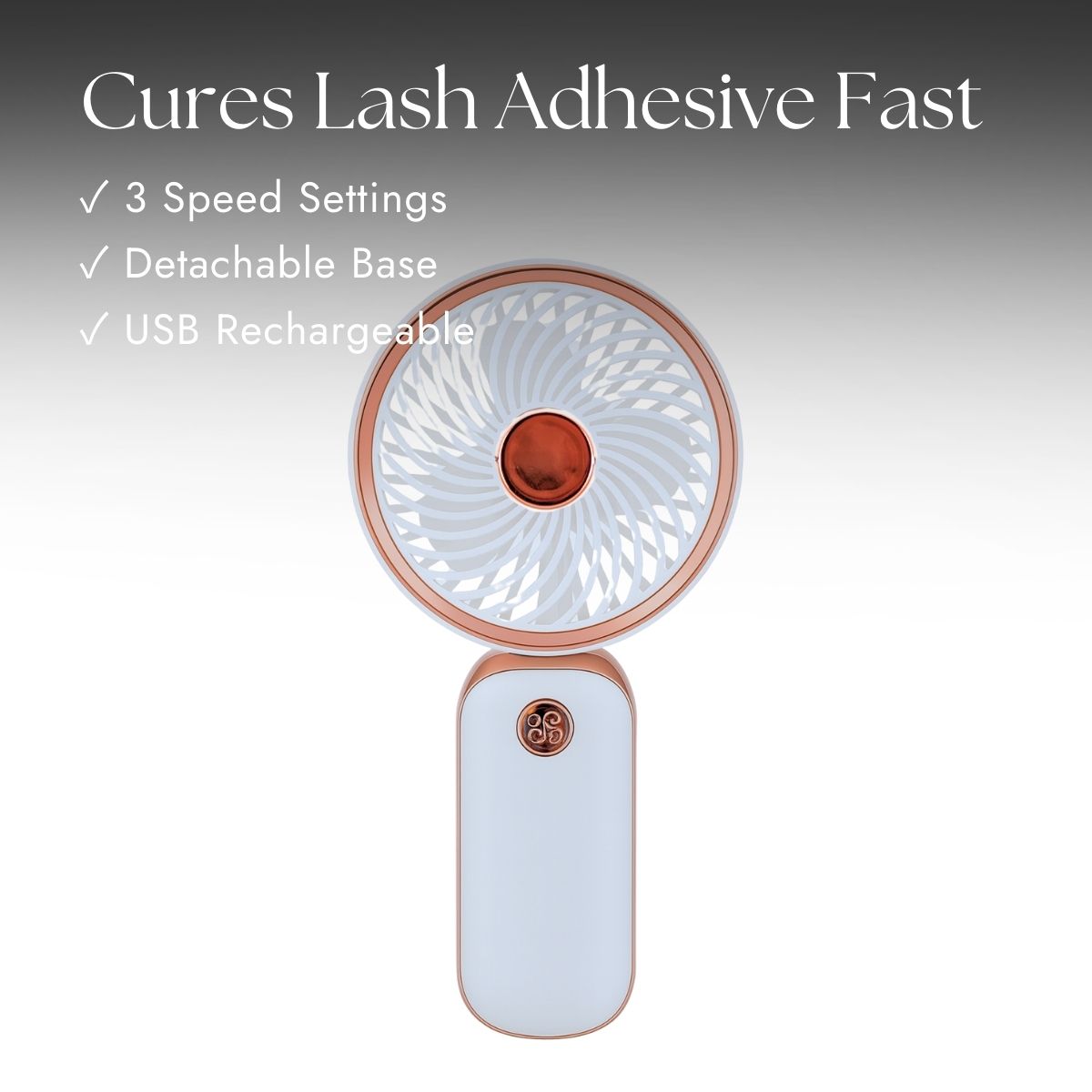 Rose Gold Mini Fan For Eyelash Extensions