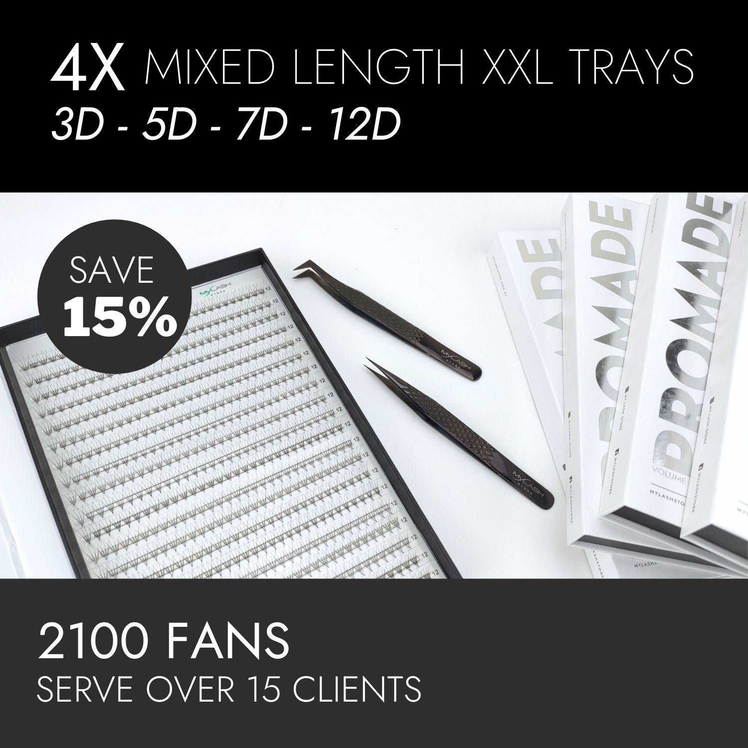 4x Mixed Length XXL Promade Trays