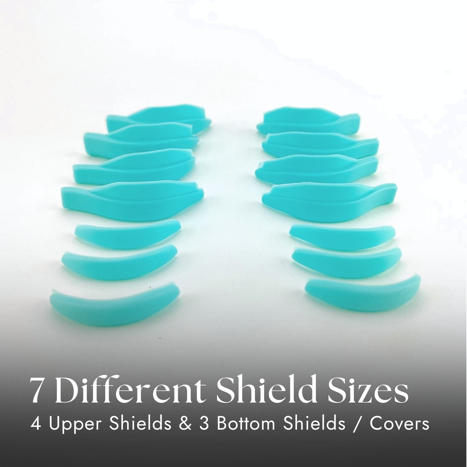 Soft Silicone Lash Lift Shields - 4 Upper Shields & 3 Lower Shields / Covers