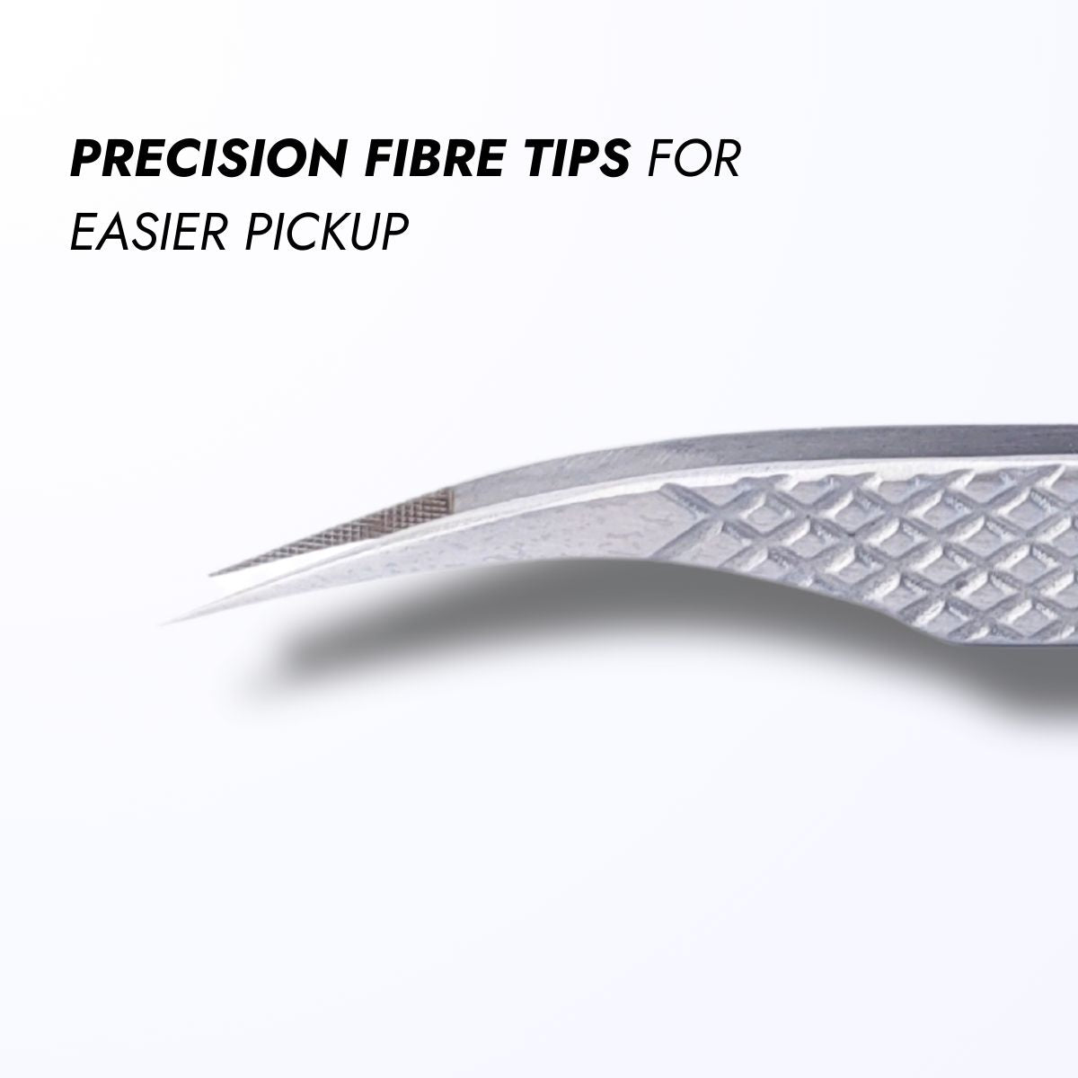 Silver Fibre Tip Lash Tweezer with Precision Fibre Tips