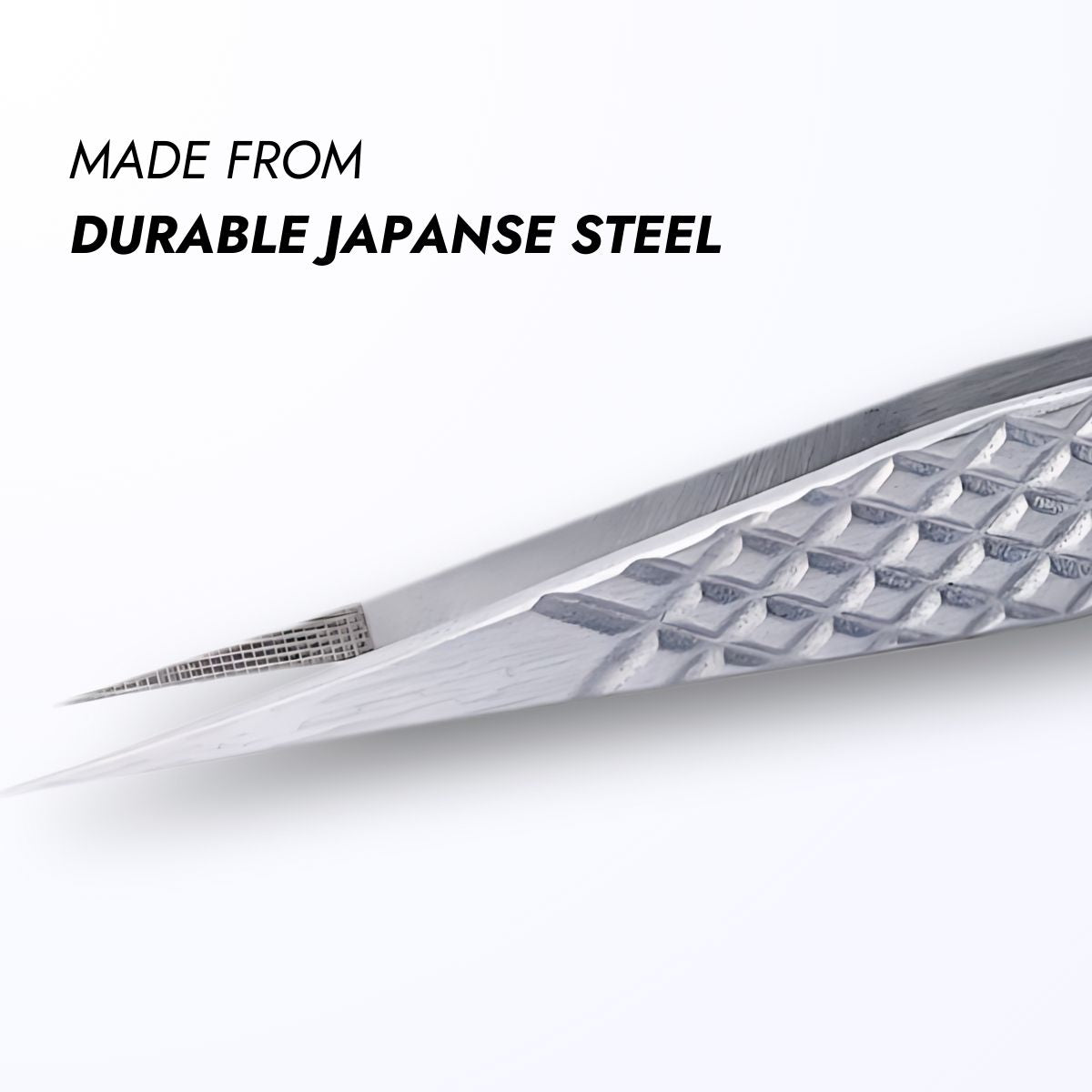 Silver Fibre Tip Lash Tweezer made from durable japanese steel