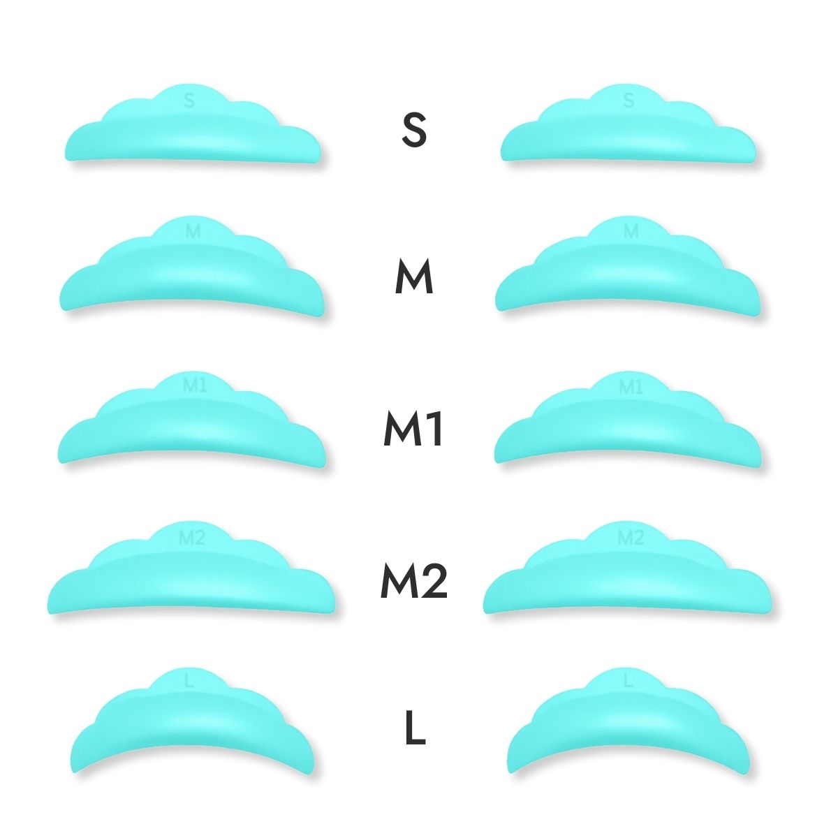 Soft Silicone Lash Lift Shields Small, Medium, M1, M2, Large