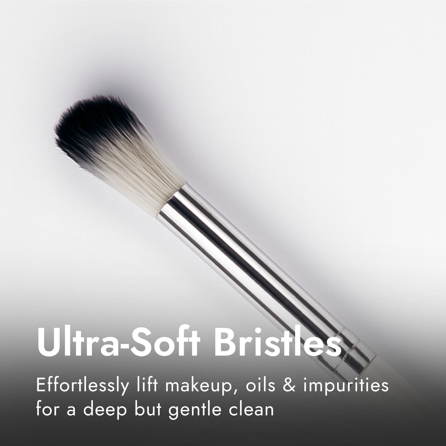 Makeup brush with ultra-soft bristles