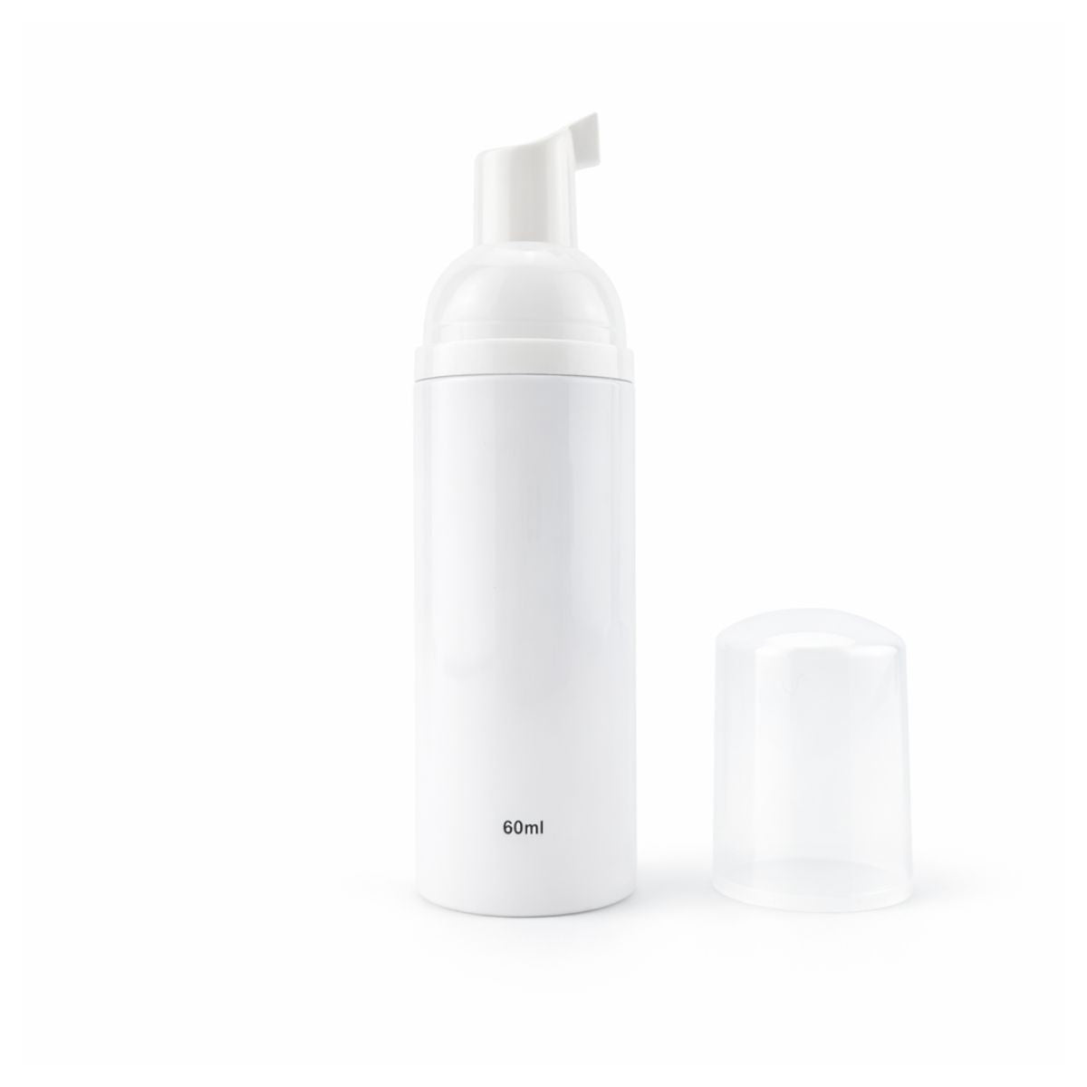White 60ml foaming lash cleanser bottle
