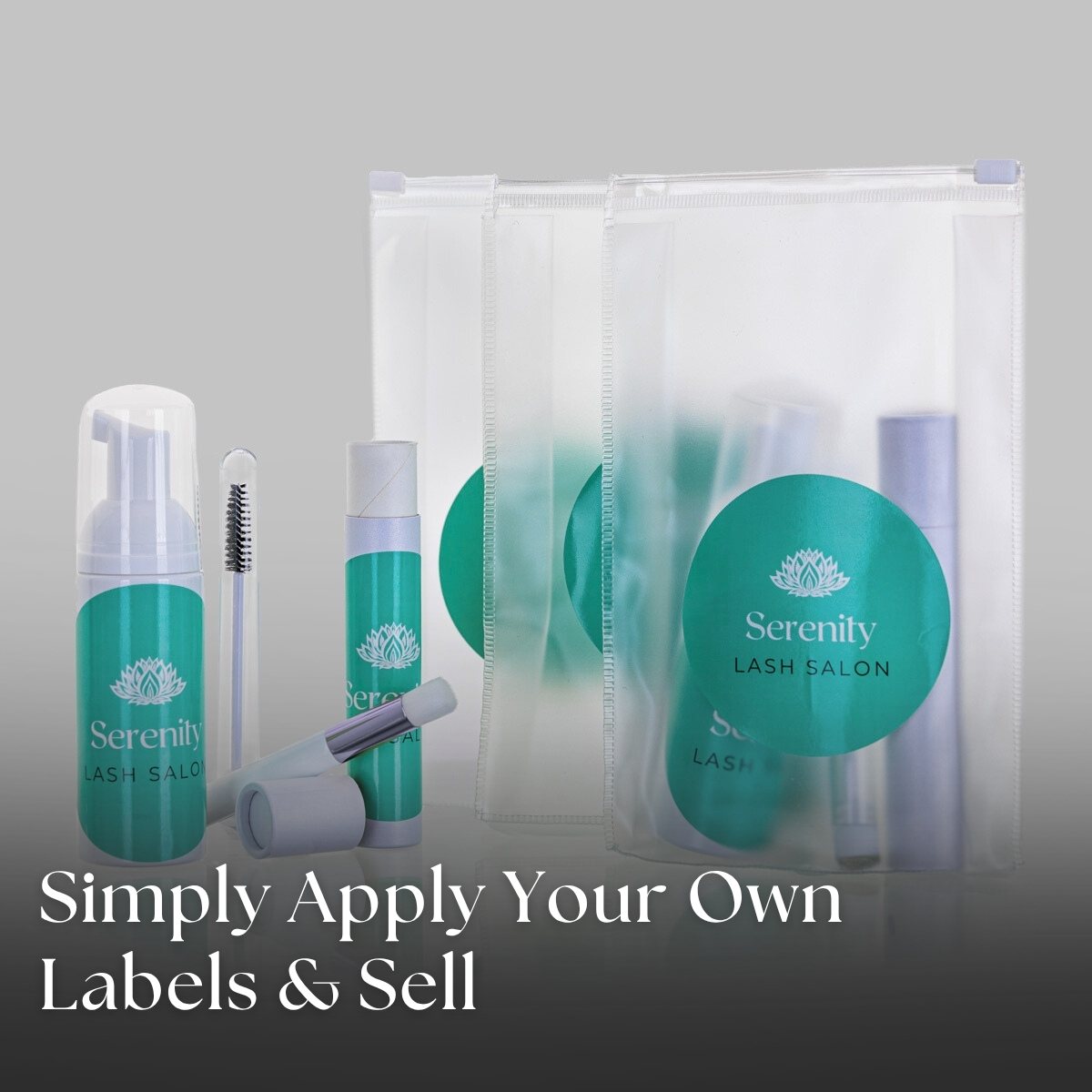 White Label Lash Aftercare Kits with Stickers