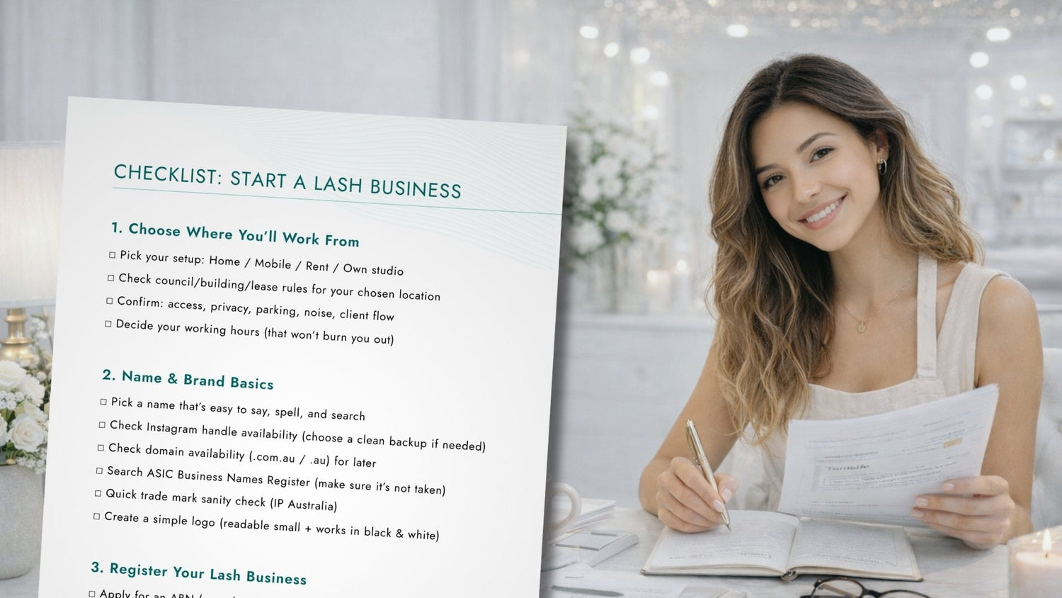 Starting a Lash Business in Australia Checklist