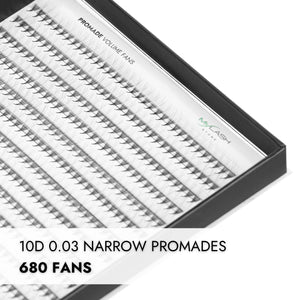 10D Narrow Promade Volume Fans - 680 Fans