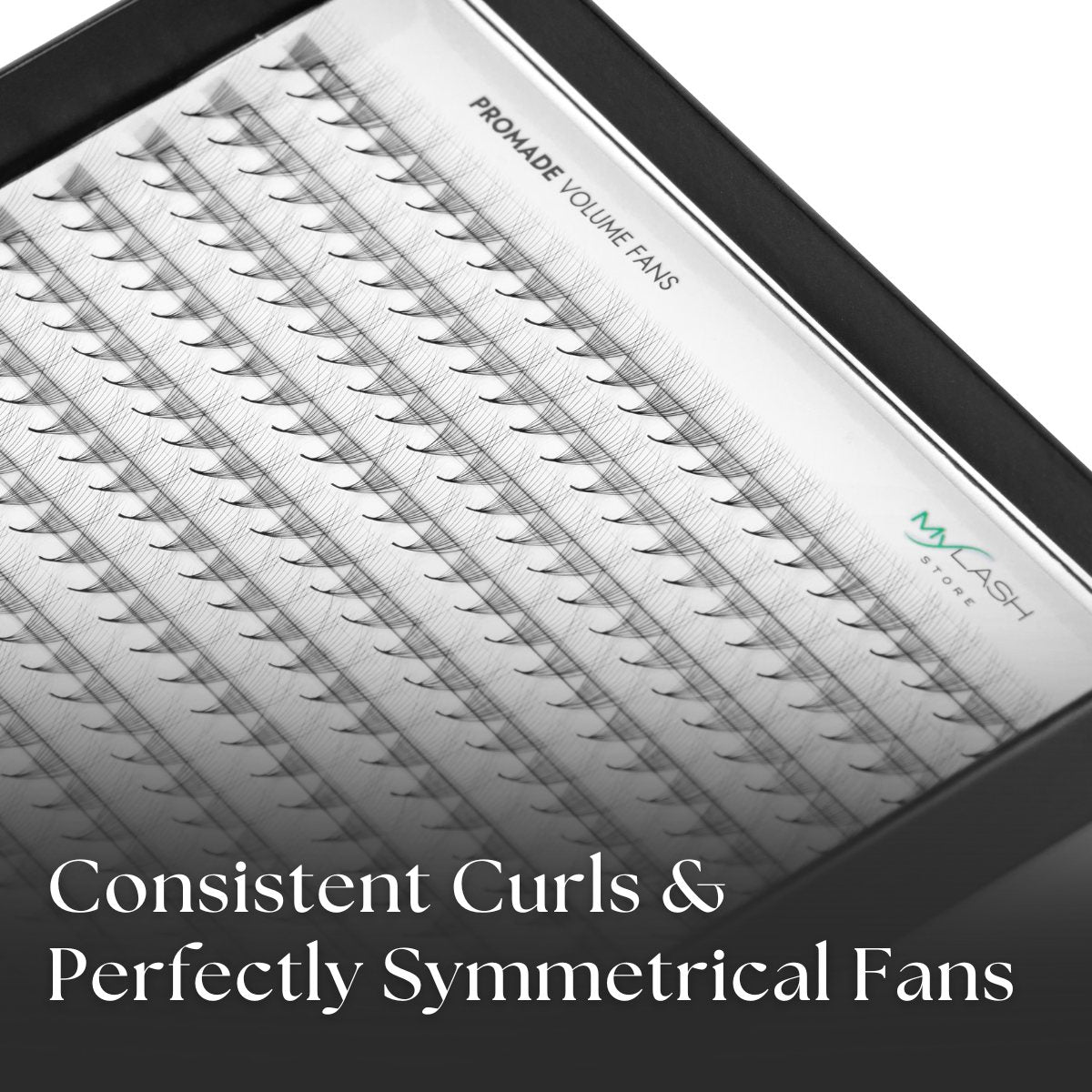 12D Narrow Promade Volume Fans Close Up