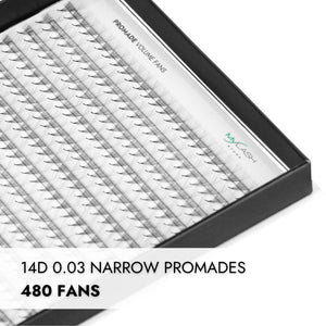 14D Narrow Promade Volume Fans - 480 Fans