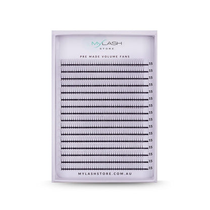 3D Long Stem Premade Fan Lash Tray Open