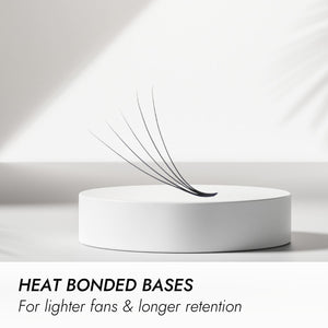 3D Premade Long Stem Volume Fans - Heat Bonded Bases