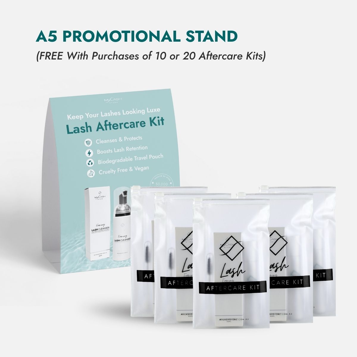 A5 Promotional Stand for Lash Aftercare Kits