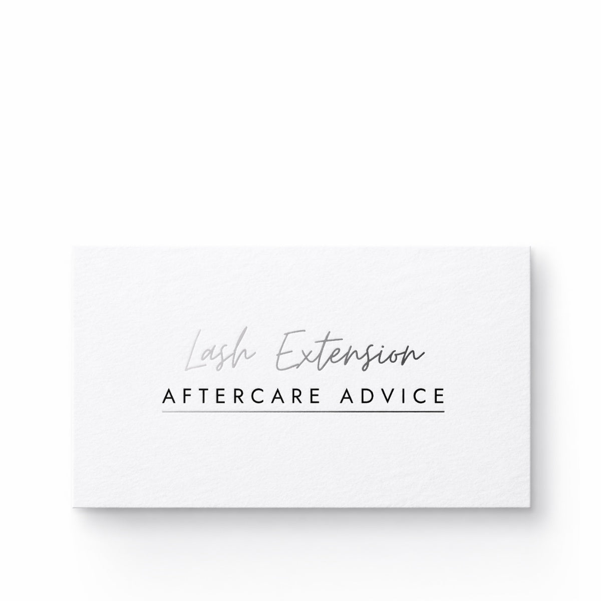 Lash Extension Aftercare Advice Cards