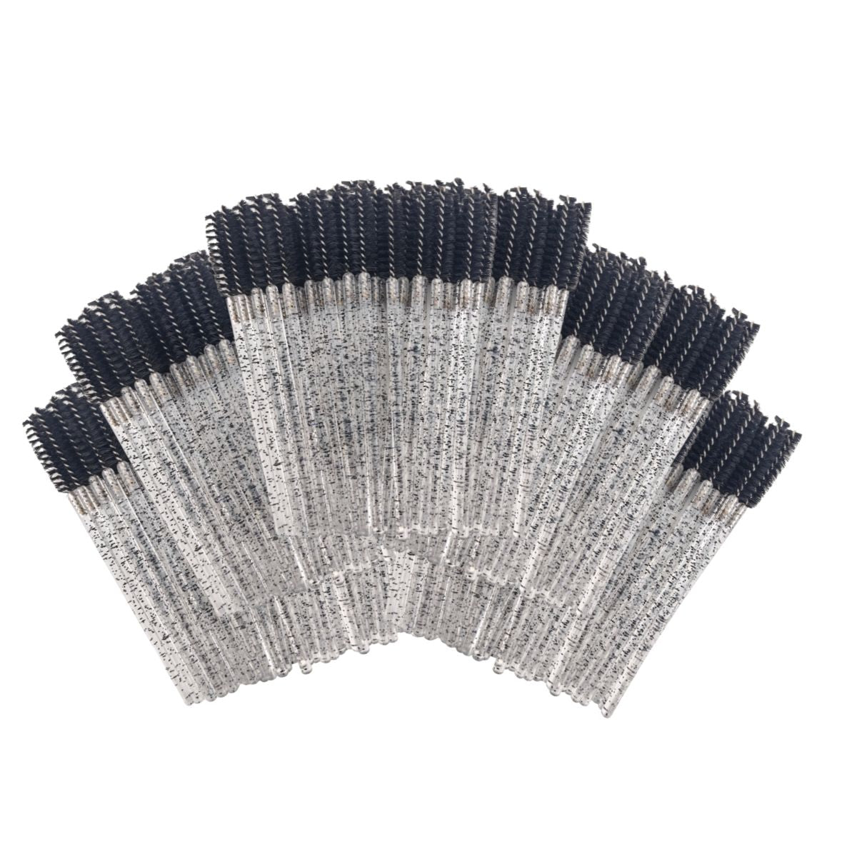 Mascara Brushes for Eyelash Extensions - 5 Pack - Black Glitter