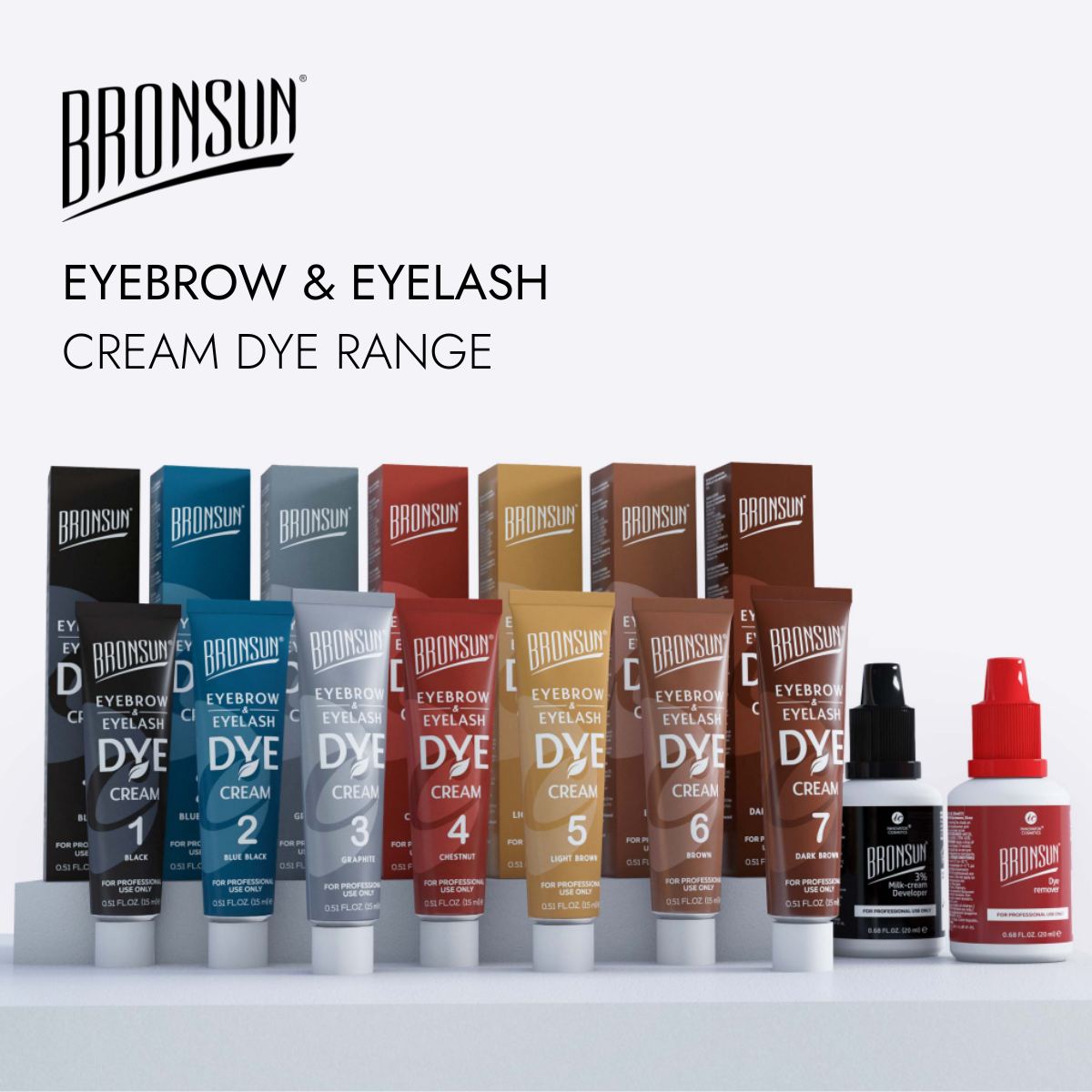 Bronsun Lash & Brow Cream Dye #7 Dark Brown - My Lash Store