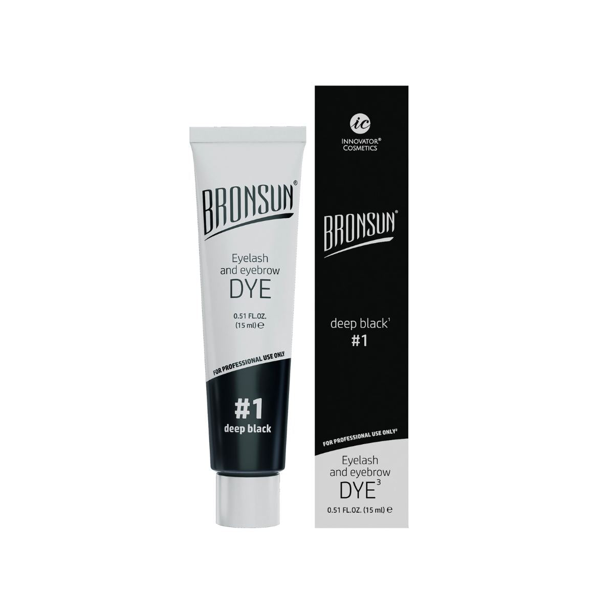 Bronsun Lash &amp; Brow Gel Dye - #1 Deep Black - My Lash Store