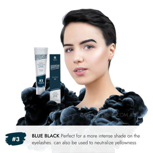 Bronsun Lash & Brow Gel Dye #3 Blue Black - Model