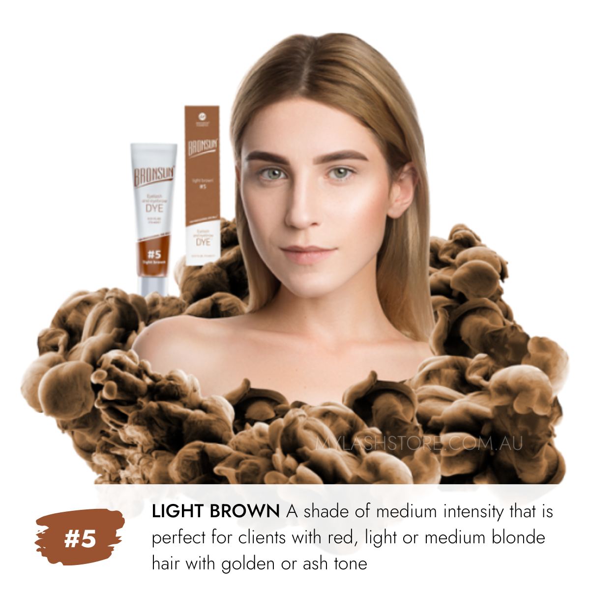 Bronsun Lash &amp; Brow Home Trial Kit - Light Brown - Model