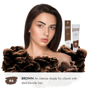 Bronsun Lash & Brow Gel Dye #6 Brown - Model