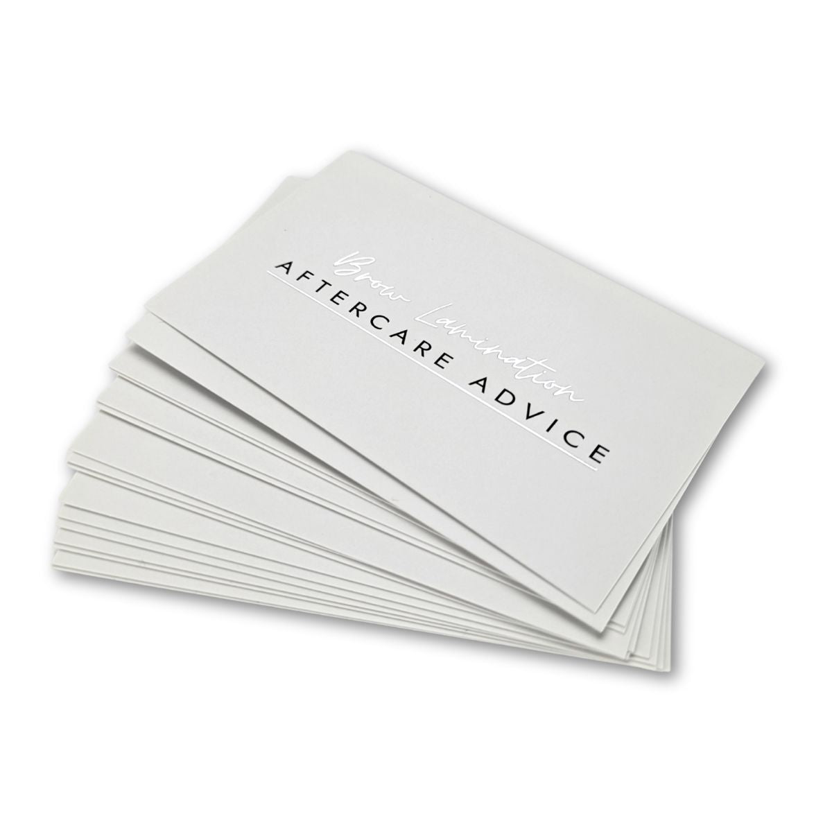 Brow Lamination Aftercare Advice Card - Stack of Cards