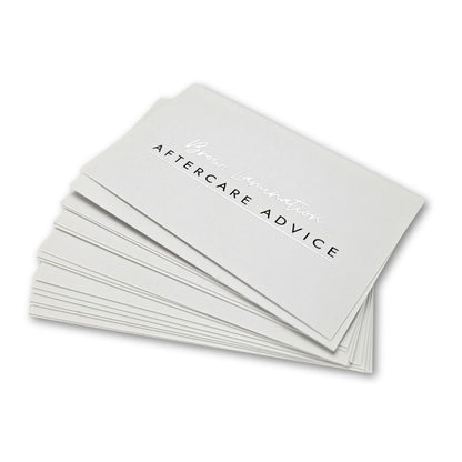Brow Lamination Aftercare Advice Card - Stack of Cards
