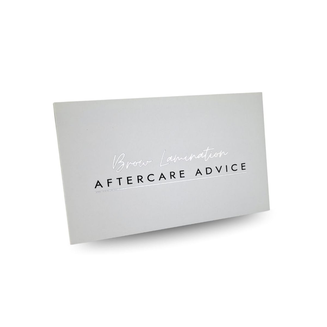 Brow Lamination Aftercare Advice Card